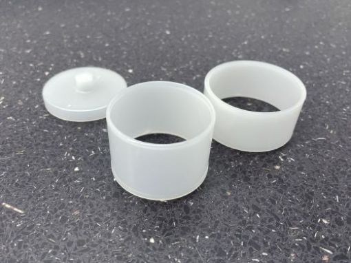 Bilde av Sample cup with cap, OD 51mm, ID 44mm, H 41mm, set=100pcs (packed in 5 bags á 20pcs)