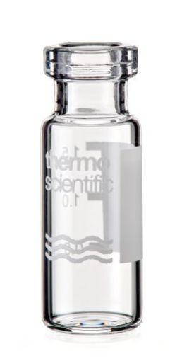 Bilde av VIAL 0.3ML CLEAR CRIMP 8MM ROUND BOTTOM GOLD 100/PACK