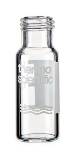 Bilde av VIAL 2ML CLEAR SCREW 9MM SHORT THREAD ID PATCH SILANIZED 100/PACK