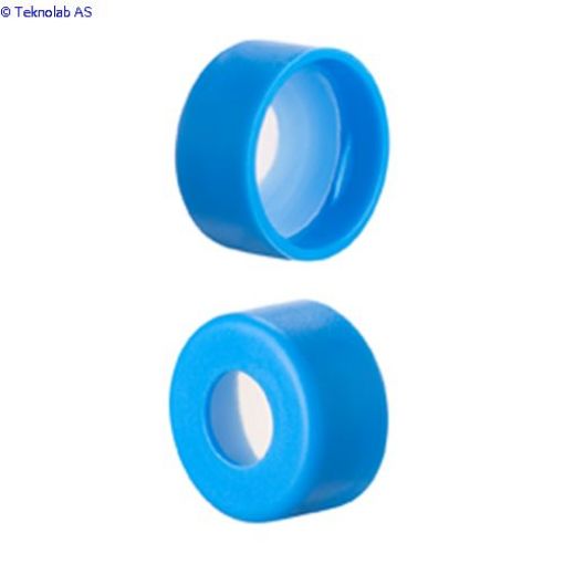 Bilde av Caps, Snap Top, with Silicone Rubber / PTFE, ultra-pure Septa, fitted in smooth, polyethylene, Light