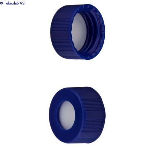 Bilde av Caps, Screw Top, with White Silicone Rubber / White PTFE, ultra-low bleed Septa, bonded in knurled, 