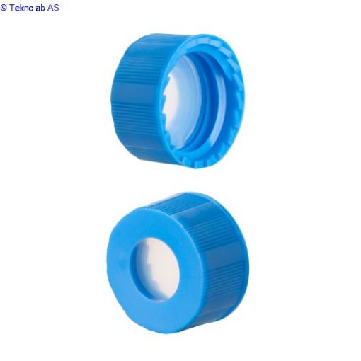 Bilde av Caps, Screw Top, with Silicone Rubber / PTFE, ultra-pure Septa, fitted in knurled, polypropylene, Li
