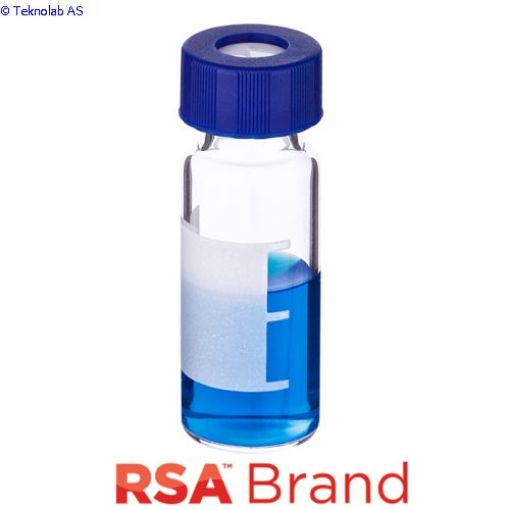 Bilde av Vial & Cap Kit Includes 100 EA 2ml, Screw Top, Clear RSA Autosampler Vials with Write-On Patch and f
