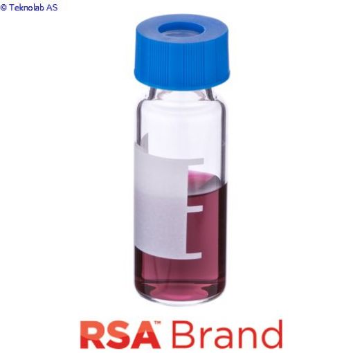 Bilde av Vial & Cap Kit Includes 100 EA 2ml, Screw Top, Clear RSA Autosampler Vials with Write-On Patch and f