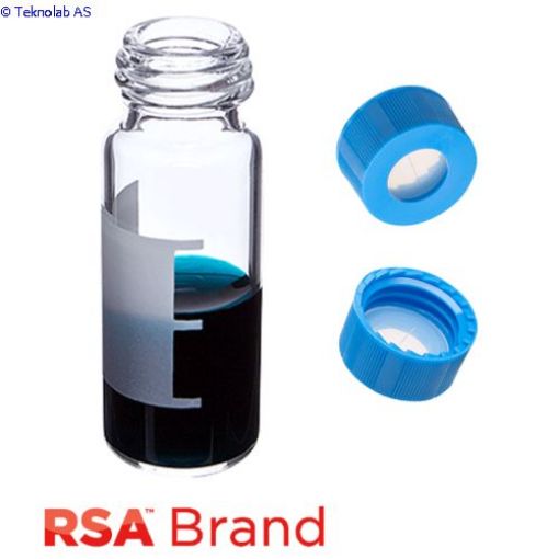 Bilde av Vial & Cap Kit Includes 100 EA 2ml, Screw Top, Clear RSA Autosampler Vials with Write-On Patch and f