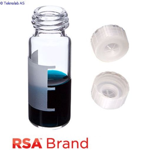 Bilde av Vial & Cap Kit Includes 100 EA 2ml, Screw Top, Clear RSA Autosampler Vials with Write-On Patch and f