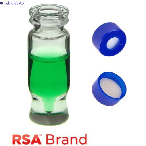 Bilde av Vial & Cap Kit includes 100 EA 1.2ml, MRQ, Snap Top, Clear RSA Autosampler Vials and 100 EA matching