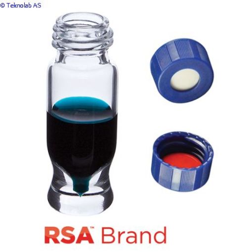 Bilde av Vial & Cap Kit Includes 100 EA 1.2ml, MRQ, Screw Top, Clear RSA Autosampler Vials and 100 EA matchin