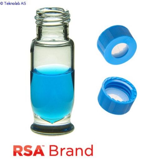 Bilde av Vial & Cap Kit Includes 100 EA 1.8ml, Maximum Recovery, Screw Top, Clear RSA Autosampler Vials and 1