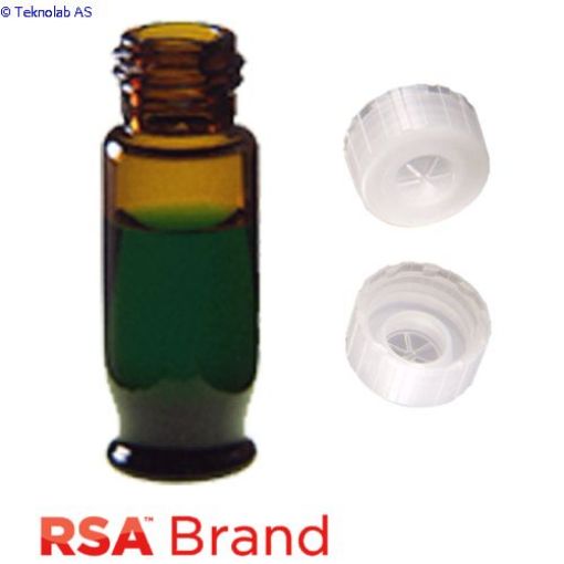 Bilde av Vial & Cap Kit Includes 100 EA 1.8ml, Maximum Recovery, Screw Top, Amber RSA Autosampler Vials and 1