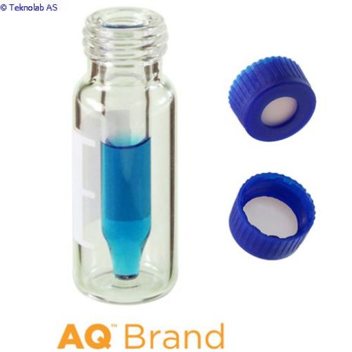 Bilde av Vial & Cap Kit Includes 100 EA 300ul, Fused Insert with a wide tip, Screw Top, Clear Autosampler Via