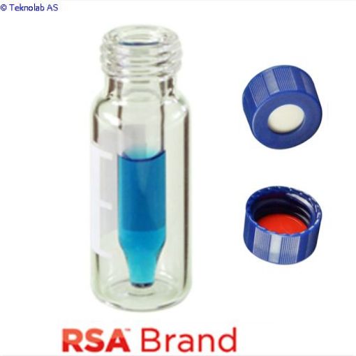 Bilde av Vial & Cap Kit Includes 100 EA 300ul, Fused Insert with a wide tip, Screw Top, Clear RSA Autosampler