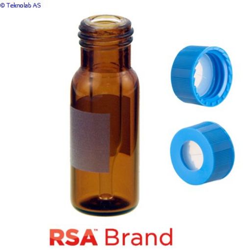 Bilde av Vial & Cap Kit Includes 100 EA 300ul, Fused Insert, Screw Top, Amber RSA Autosampler Vials with Writ