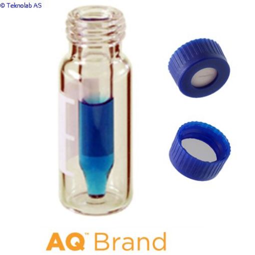 Bilde av Vial & Cap Kit Includes 100 EA 300ul, Fused Insert with a wide tip, Screw Top, Clear Autosampler Via