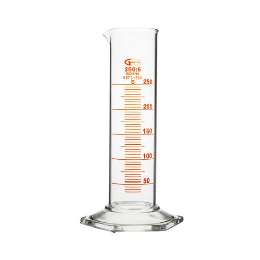 Bilde av Measuring cylinder hexagonal base, low form, class B, 10 ml, 2 pcs